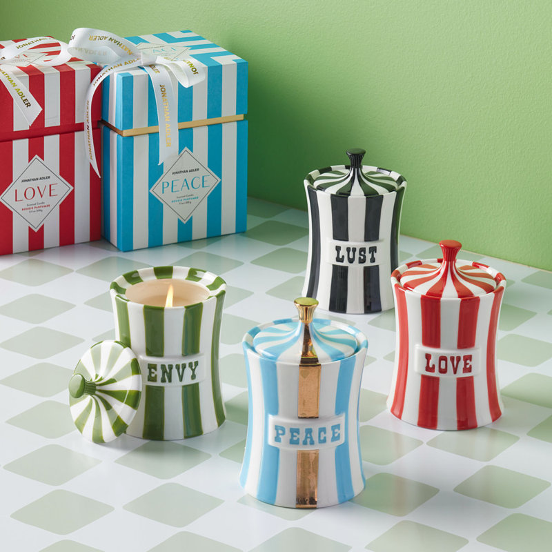 Scented Jar Candle with Ceramic Holder