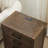 Kaveah Solid + Manufactured Wood Rustic Wood Side Table with AC/USB in Distressed Riverstone