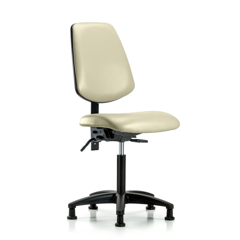 Vinyl Task Chair, Adobe, Glides, Not Included