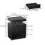 3 Drawers Bedside Table with Lift-Top, Bedside Cabinet with Bluetooth LED Light Strip & UK Charging Station 2AC/2USB, Wooden Sideboard Drawer Cabinet for Bedroom Living Room, UK Plug-1555817018