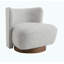 Chaise d'appoint moderne en tweed gris