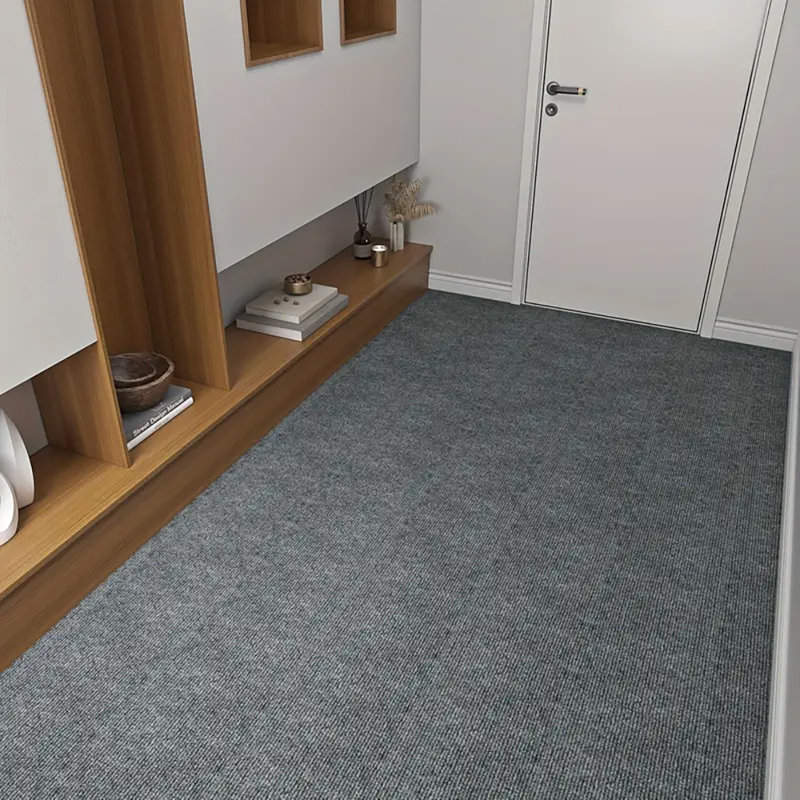 One Roll 24" W X 118" L Peel And Stick Luxury Carpet, Brown