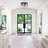3-Light Seeded Glass Flush Mount Modern Farmhouse Ceiling Light