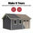 Beachwood Wood Storage Shed, 10 ft. W x 12 ft. D, With Floor (DIY Installation)-123493523-113449471-123493521