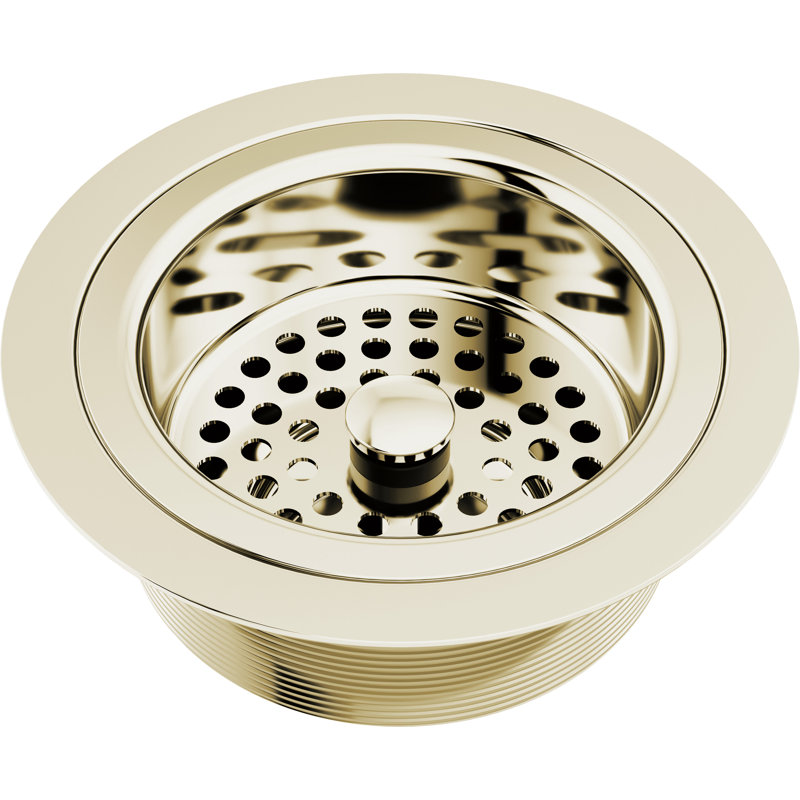 Brizo Kintsu®: Flange And Strainer Kitchen, Brilliance Polished Nickel