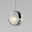 Luminaire suspendu simple en chrome poli à 1 lumière Aliese
