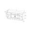 Meuble télé de 60 pouces, console, centre multimédia, meuble de rangement, salon, chambre, stratifié noir, style transitionnel