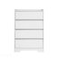 Commode 4 tiroirs, commode sans poignée pour chambre à coucher 100% imperméable, armoire moderne en bois avec cadre robuste-781312083