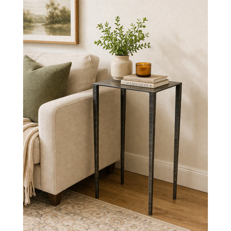  Table d'appoint Noah Iron - Finition nickel antique