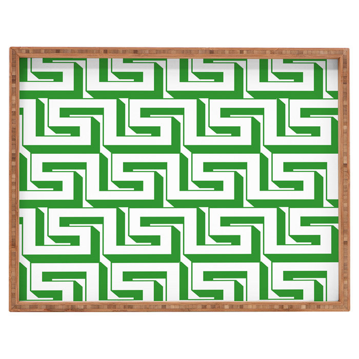 Solid Wood Tray, 1.75" H x 18" W x 14" D, Green
