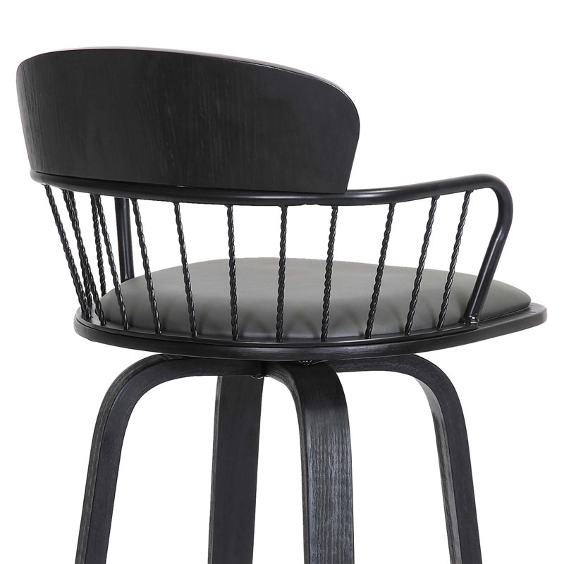 Tabouret de bar Willow, Noir