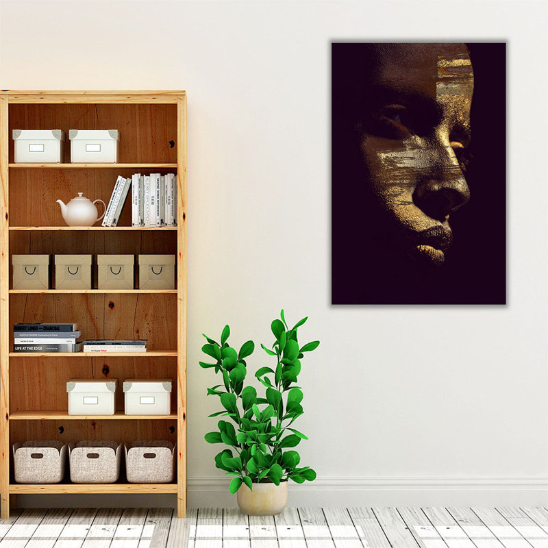 Gold Vision - reproduction d'art sur toile, H 18 po x l 12 po