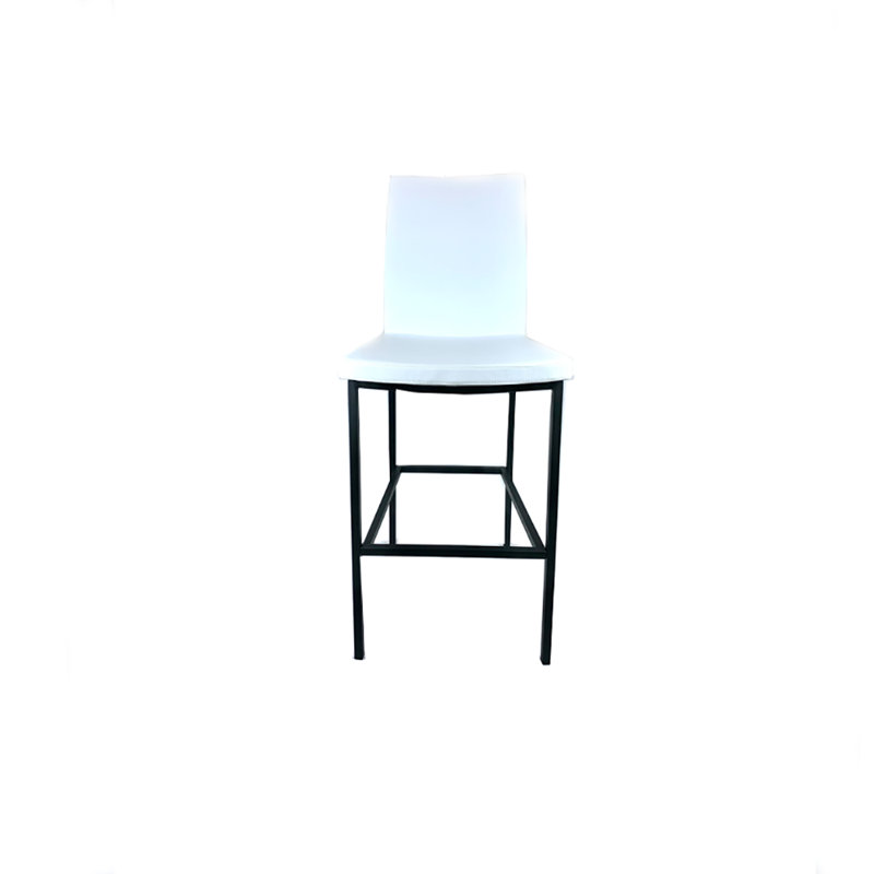 Tabouret Jocelyne, Noir, Tabouret de comptoir (hauteur de siège de 27 po), Blanc