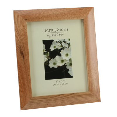 Brown Solid Wood Picture Frame with Mat