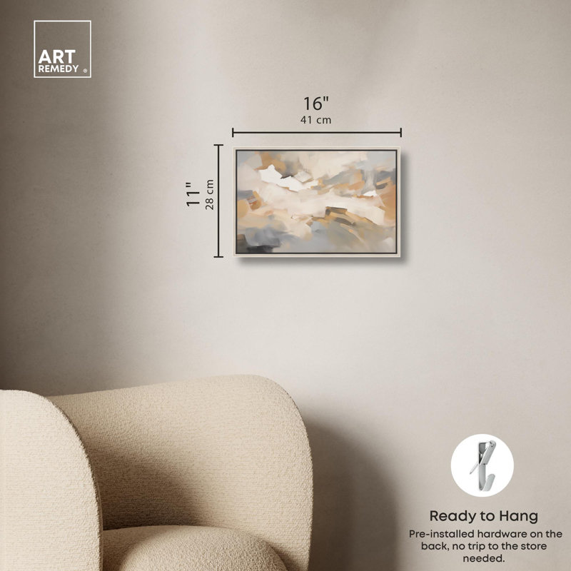 Toile «Pallor of Dawn» par Art Remedy, H 11 po x l 16 po, Cadre flottant, Noir