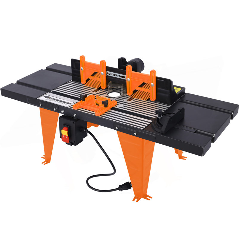 Electric Benchtop Router Table Wood Working Tool,Black,Orange Color