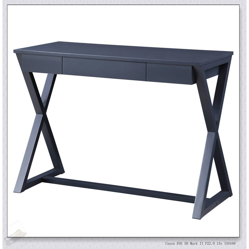Nalo Charcoal Finish Console Table With Spacious Drawers For Modern And Minimalist Interiors, Ideal For Small Spaces.