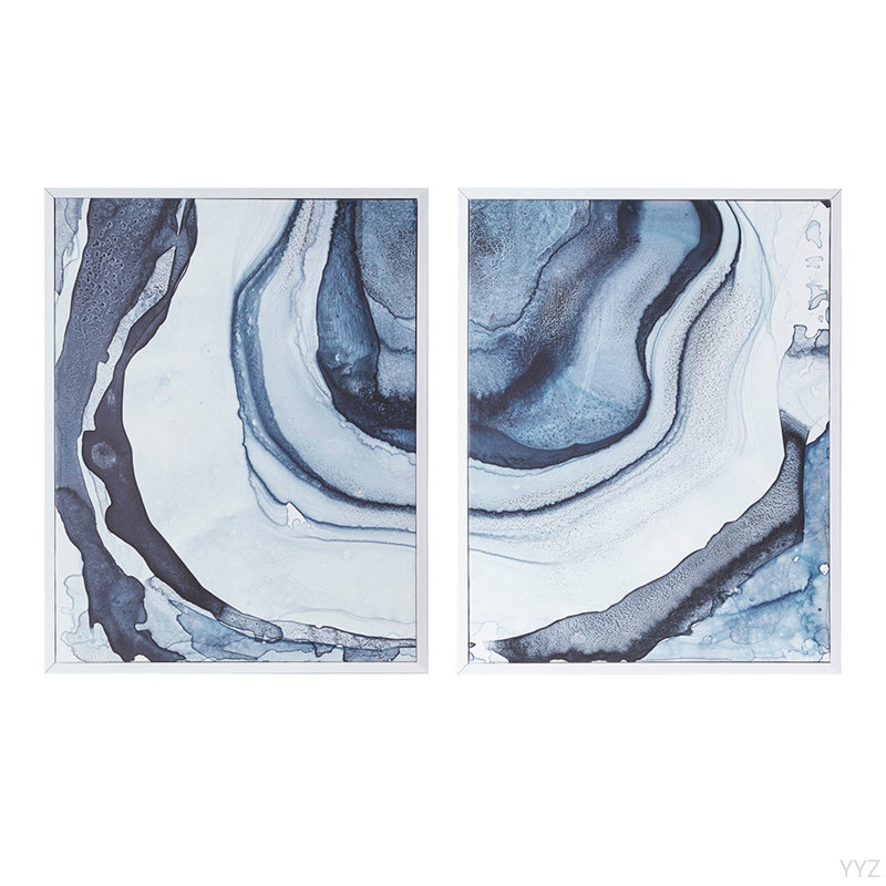 Ensemble de 2 toiles encadrées Diptych