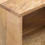 Buffet Lysa 50 pouces avec tablettes ouvertes, base en fer doré, bois de manguier brun naturel