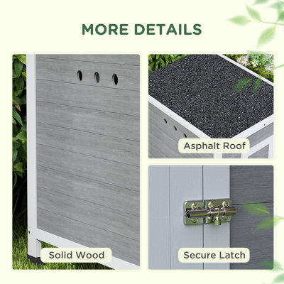Duck Coop, Wooden Duck House with Openable Roof, Removable Floor, Double Doors, Ramp, for 3-6 Ducks, Geese, Rabbits, Chickens