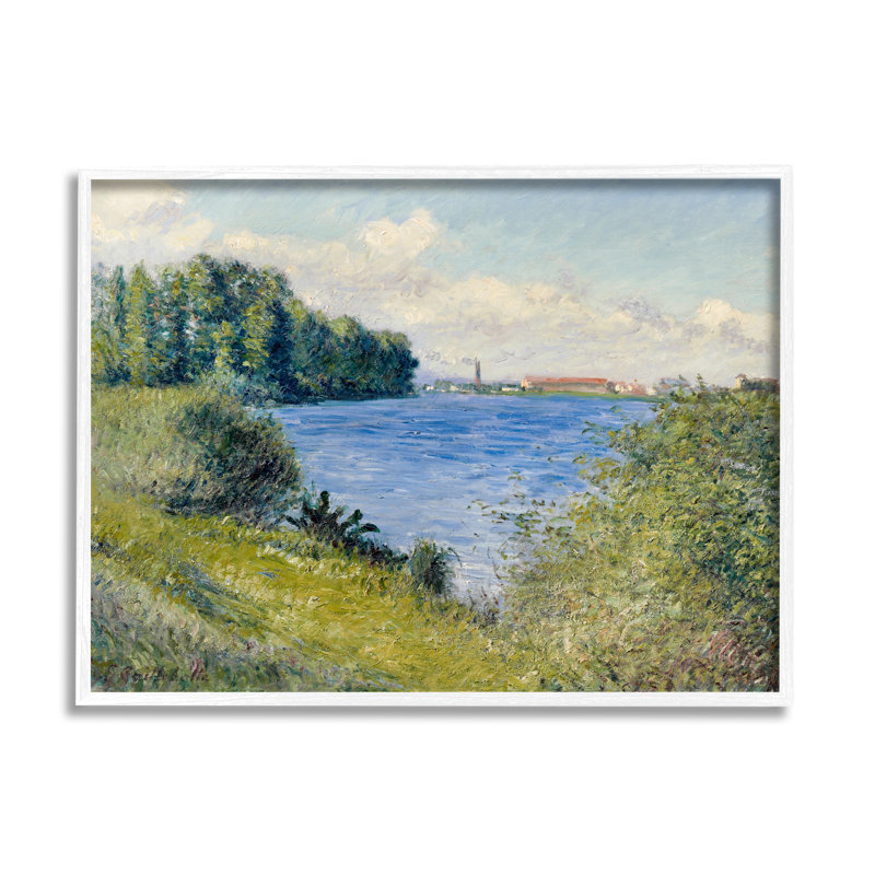Eau bleue claire bord de mer, H 24 po x l 30 po x P 1,5 po, Giclée encadrée blanc bord de mer