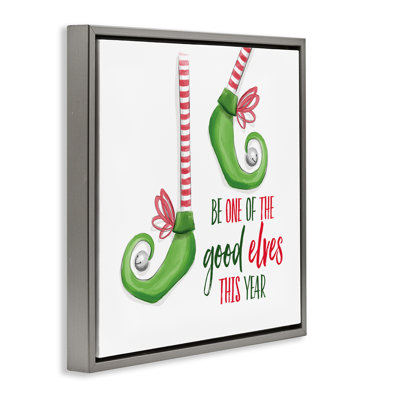 Cadre flottant Festive Be A Good Elf, design par Dogwood Portfolio