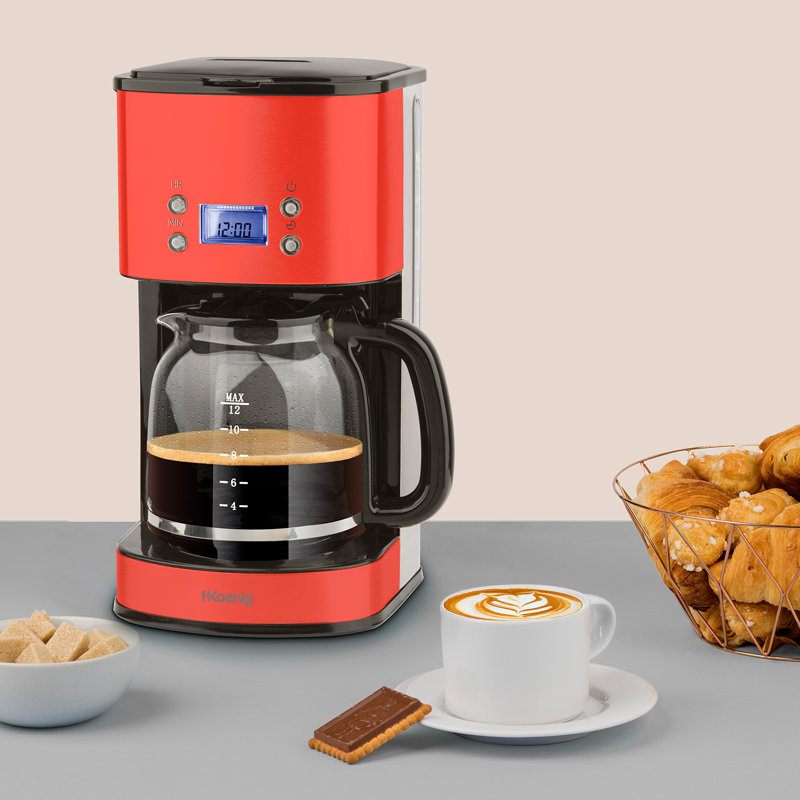 Rote programmierbare Kaffeemaschine MG30  rouge, Red/Black