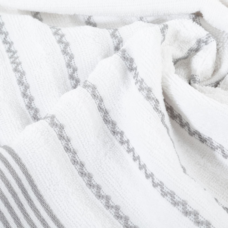 Hydiyah Midweight Jacquard Hand Towel, White