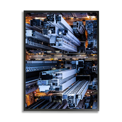 Bâtiments d’architecture City Lights par-dessus-impression d’art graphique