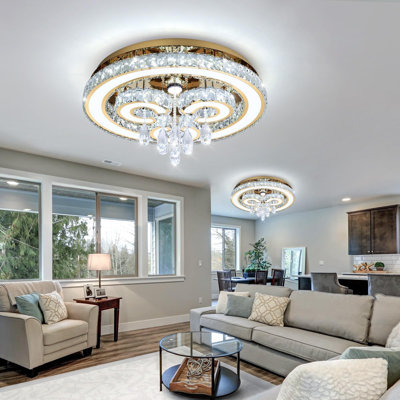 Glam Dimmable Led Crystal Chandelier