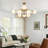 Gold Frame Opal Glass Globe Blossom Pendant Light-2114481926-2114481927