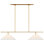 Soren 54" Linear Chandelier with Silk Pleated Shades