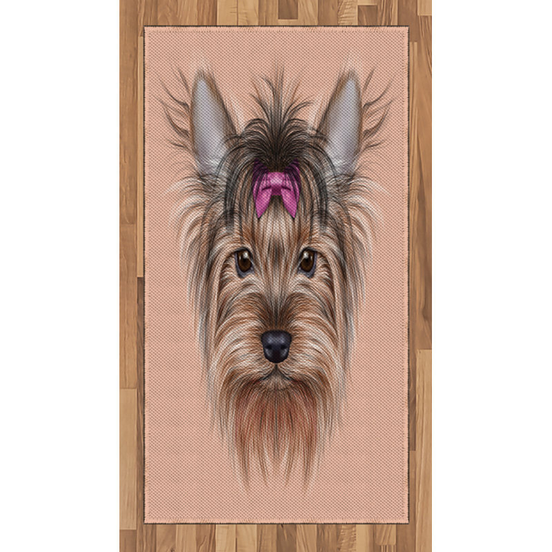 Yorkie High Density Long Fiber Poly Threads Decorative Area Rug Carpet, Rectangle 2'7" x 5'