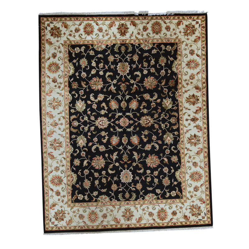 Dharma Oriental Area Rug in Black/Ivory/Red/Pea