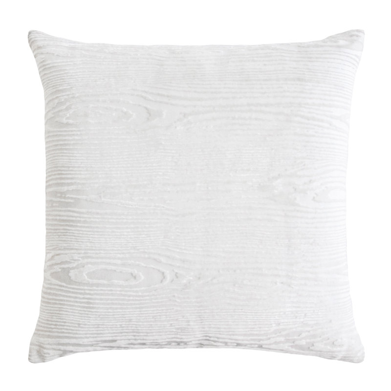 Woodgrain Rectangle Velvet Pillow Cover & Insert, Square 18"H x 18"W, Latte
