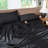 MooMee Striped Duvet Cover Set 100% Washed Cotton Linen Like Textured-105229476-124390643