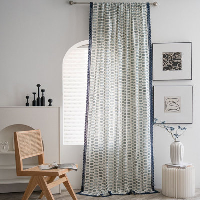 Rideaux en coton 1 paire Hindorff