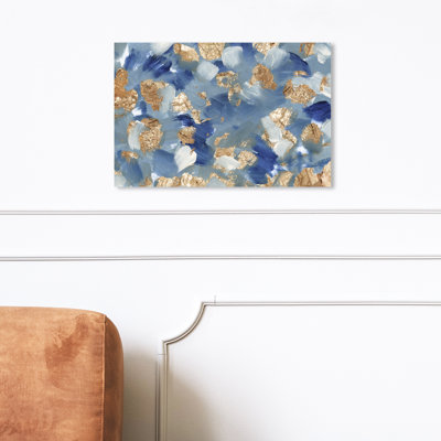 Abstrait des océans d'or - reproduction d'art sur toile