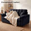 Canapé-lit convertible 60 po en tissu chenille avec dossier réglable pour petit espace-1868718874