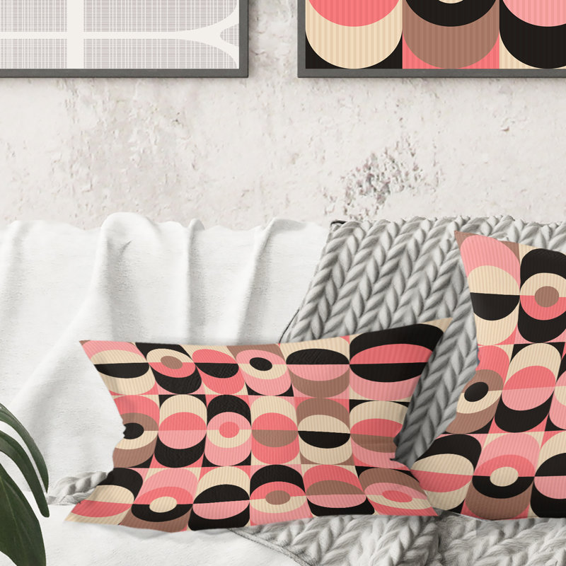 Coussin décoratif rétro Mid-Century
