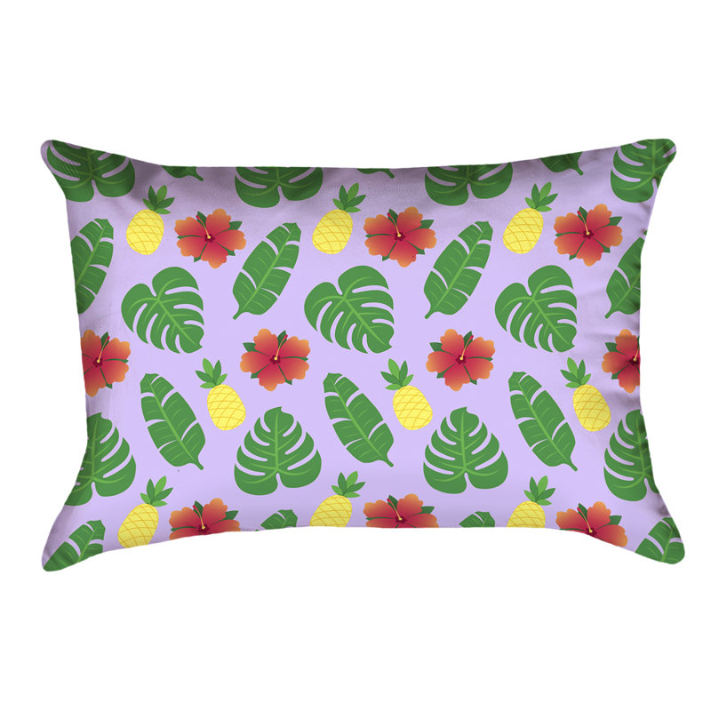 Katelyn Elizabeth Floral Throw Pillow, Purple