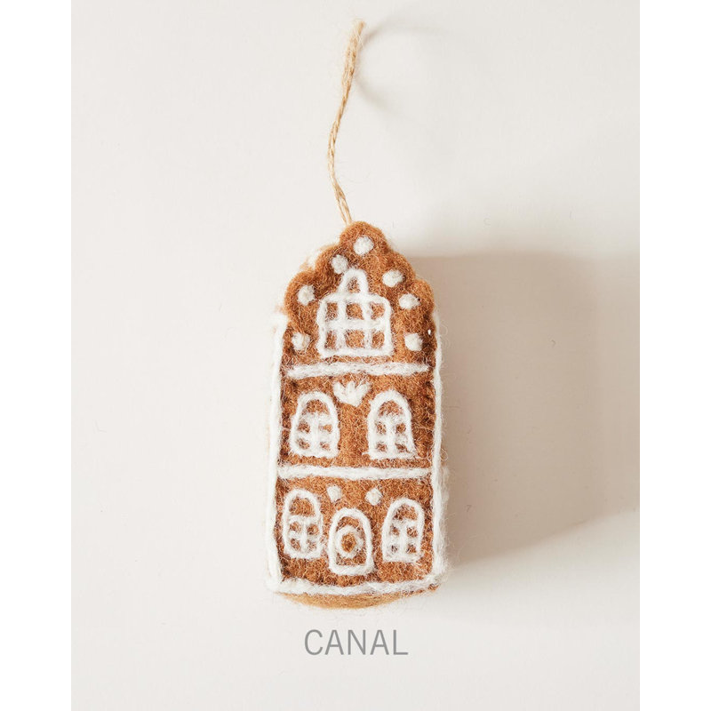 Felted Festive 4'' Handmade Wool / Felt Buildings & Architecture Shatterproof Holiday Shaped Ornament