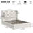 Hydraulic Lift Up Storage Upholstered Platform Bed With LED Storage Headboard, Contemporary Style-160798776