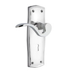Prairie Plate Privacy (Bed & Bath) with Decorative Keyhole and Manor Lever
