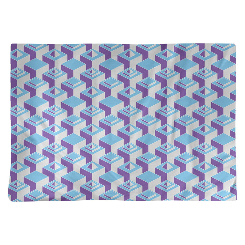 Napperon classique en coton 18 po Skyscraper, Sarcelle / Mauve, polyester