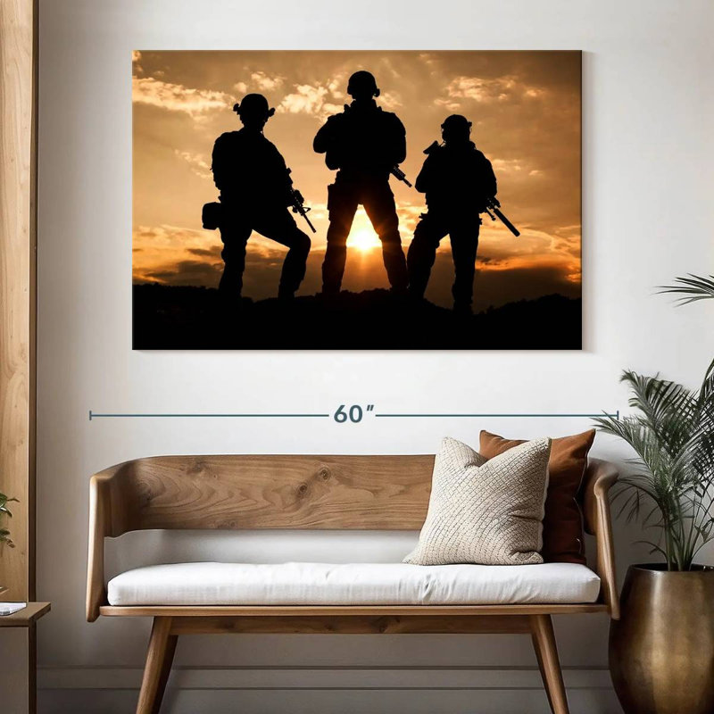 Militaires, H 34 po x l 51 po