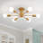 Theis 22in. 6 light Semi Flush Mount Sputnik Chandelier Modern Linear Kitchen Ceiling Mount Light-1800823247