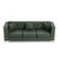 Canapé Chesterfield 3 places modulaire avec coussins capitonnés vert pour salon, appartement-132951720-132951719