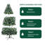 Arbre de Noël artificiel 5 pi / 6 pi / 7 pi avec flocons de neige et pommes de pin Stephanie-1216816441