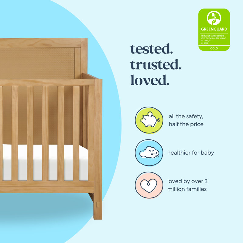 Margot Honey Pressed Cane 4-in-1 Convertible Crib